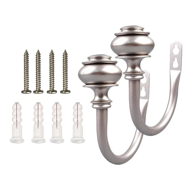 1 Pair Retro Metal Curtain Holdback Wall Tie Back Hook Hanger Holder Curtain
