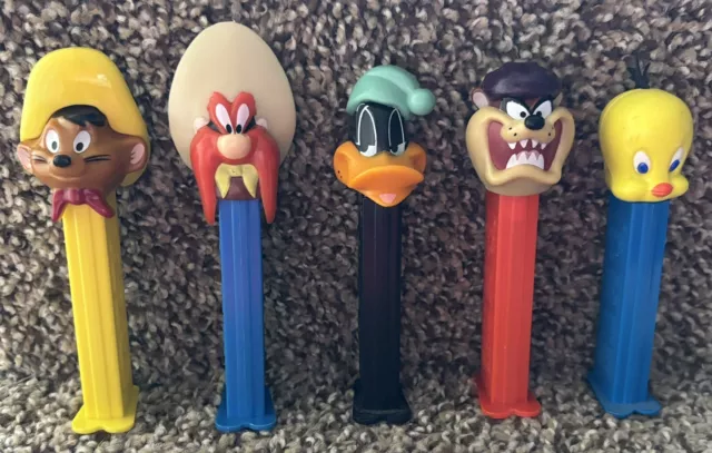 Looney Tunes PEZ Dispensers - SPEEDY YOSEMITE DAFFY TAZ TWEETY - Gangs All Here!