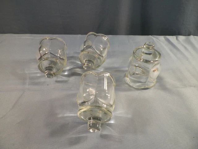 LALAGO Lot 4 Porte-Bougies Verre Transparent – Support Bougie Cylindrique, Bougeoir Table Mariage Noël