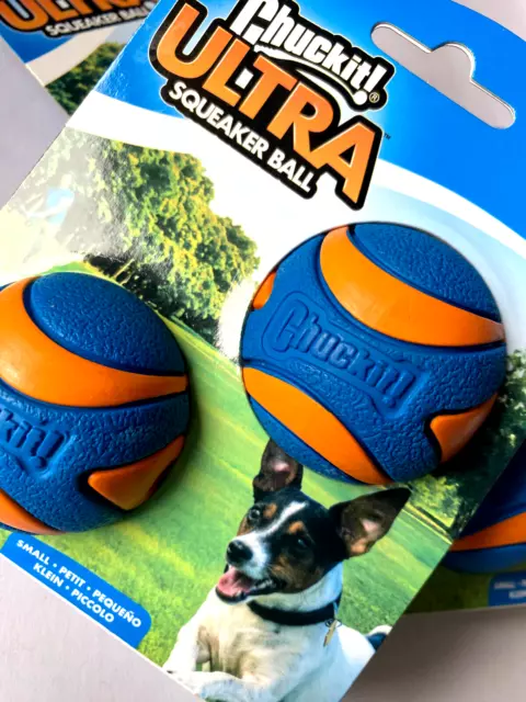 Chuckit! Ultra Squeaker Hundespielzeug Hundeball quietscht 2er Set Gr.S 5cm