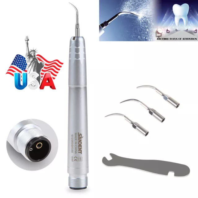 NSK style Dental Ultrasonic Air Perio Scaler Handpiece Hygienist 3 Tips 2 Holes