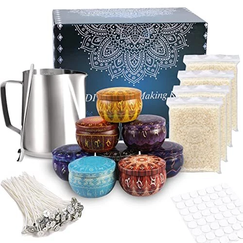 TEPENAR Lot de 50 mèches de bougie pour adultes et enfants - 8 boîtes de boug...