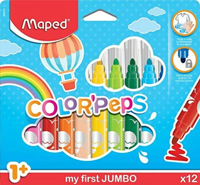 Maped para Colorear Bolígrafos Color ' Lápices mi Primera Jumbo Multicolor