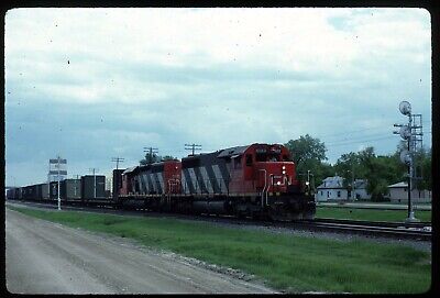 Original Rail Slide - CN Canadian National 5133+ Portage la Prairie MB 5-26-1991