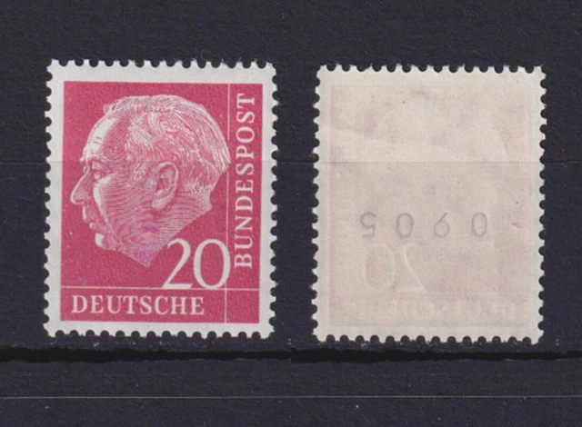 Bund 185xw RM Heuss 20 Pf mit ungerader Nr. 0905 postfrisch