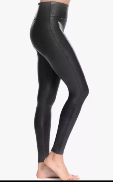 Spanx Faux Leather Leggings Size X-Large Black 2