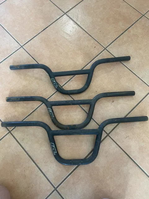 3 X  REDLINE mid School Bmx Handlebars , Redline  Bike Bars 90s 80s