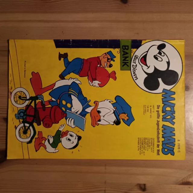 Micky Maus 1972 Heft 12 Walt Disney, Z. 1-2 mit allen Beilagen
