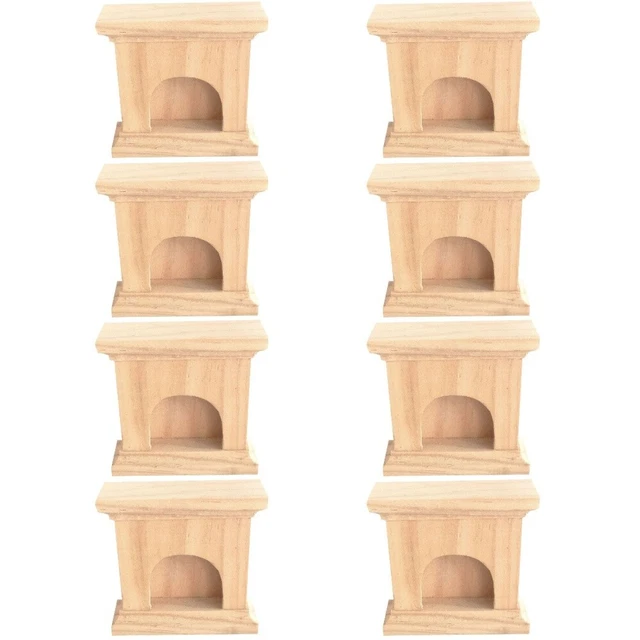 8 piezas Chimenea de Simulación Creativa Hágalo usted mismo Modelo Juguete Casa de Juegos Decoración