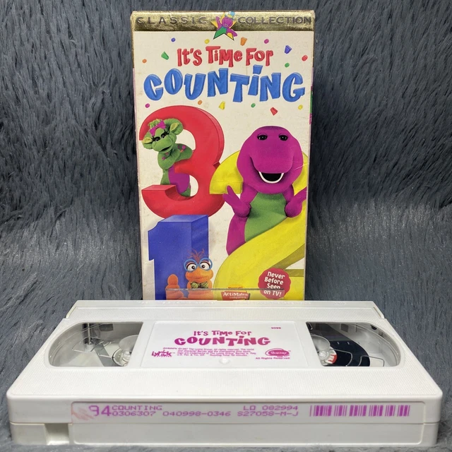 Barney It's Time For Counting 1998 Vhs BARNEY - ITS Time For Counting VHS Tape 1998 Lyrick Studios Classic
