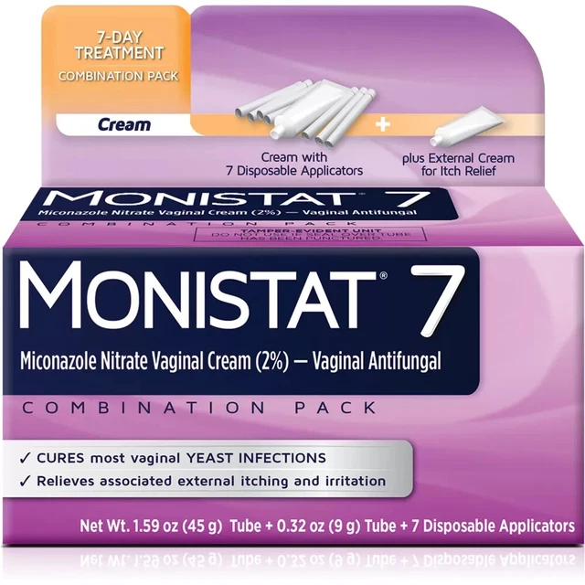 Tratamiento de infección por levaduras MONISTAT 7 7 aplicadores y crema para picazón 363736109042