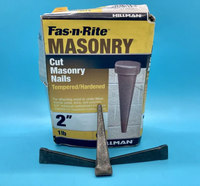 Fas-n-Rite Cut Hardened Masonry 6d 2" Nails Blunt Point Tapered Shank 1 lb Box