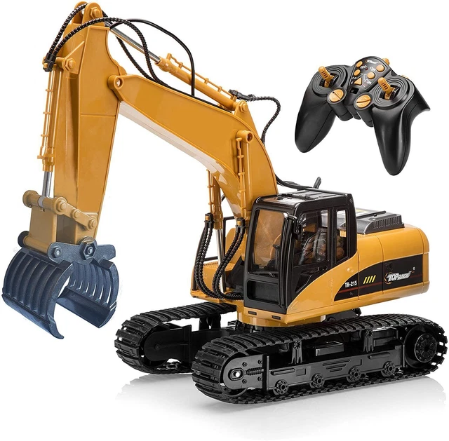 15 Channel Remote Control Rc Fork Excavator, Construction Grapple Fork Tractor