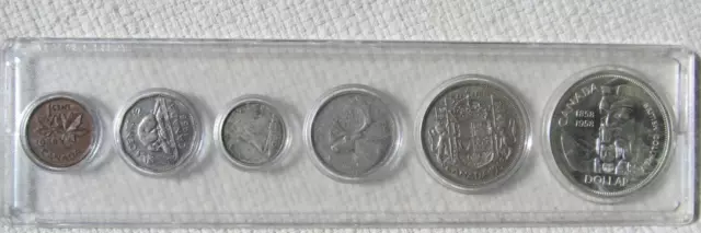 1958 Canadian 80% Silver {Totem Pole} Coin Set