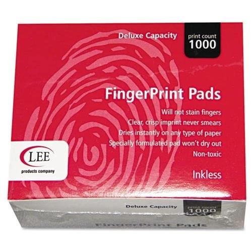 Lee Inkless Fingerprint Pad - 2.3" X 1.8" - Black Ink (03127)