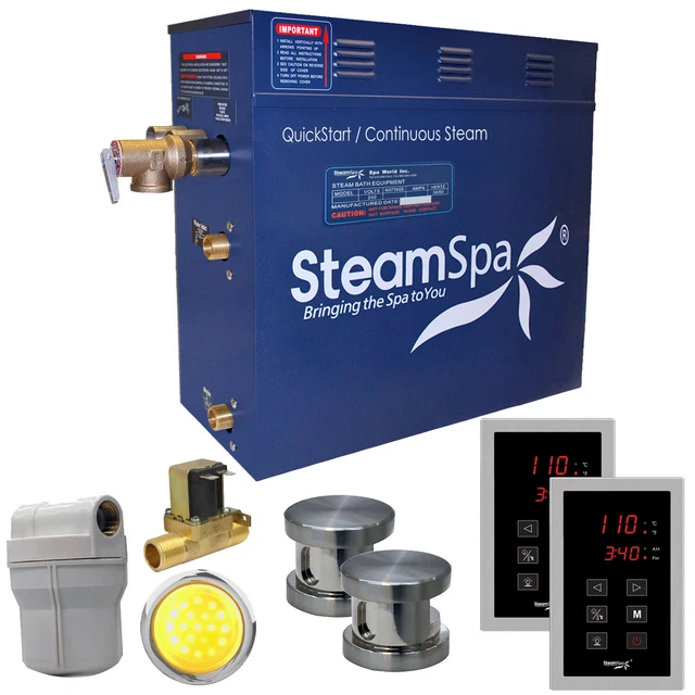 Generador de baño de vapor SteamSpa RYT1050-A Royal 10,5 KW QuickStart - níquel