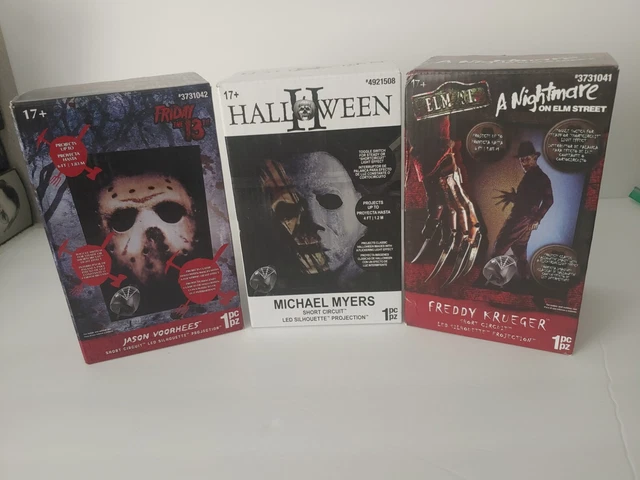 Halloween Short Circuit LED Silhouette Projection Jason Freddy Michael Myers New