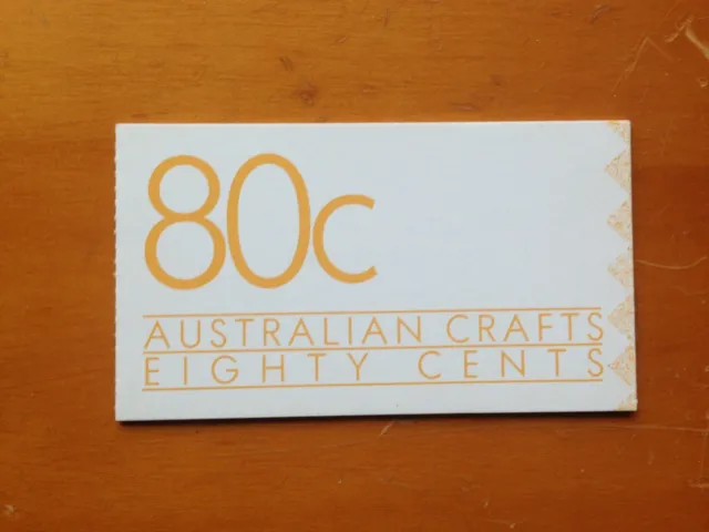 1988 AUSTRALIAN CRAFTS 80c STAMP BOOKLET