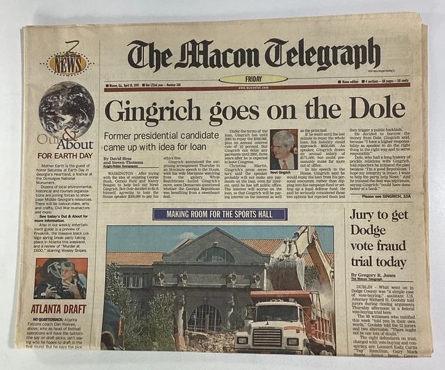 MACON TELEGRAPH Newspaper April 18, 1997 Stanescu Jaehn Clare