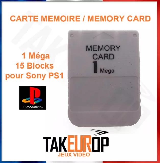 Carte Mémoire pour Playstation 1 - 100% NEUVE - PS1 PSX PSOne PS One