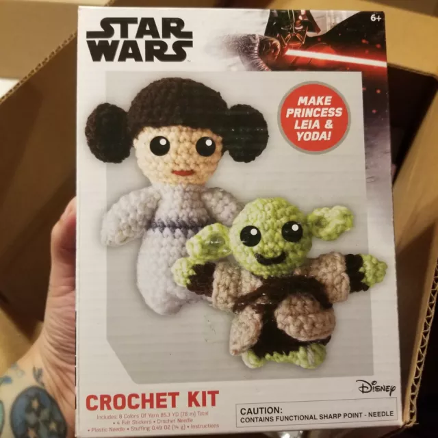 Star Wars Princess Leia and Yoda Crochet Kit NEW IN BOX!!