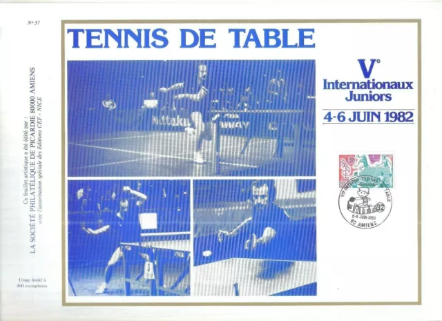 Feuillet Philatelique   Sur Le Tennis De Table  Jacques Secretin