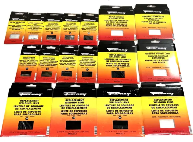 Forney Replacement Welding Lenses (Mixed Lot of 17-Packs)