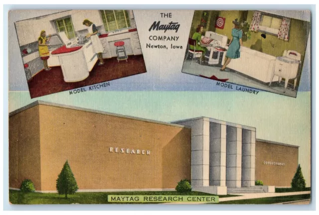 c1940's The Maytag Company Research Center Multiple View Newton Iowa IA Postcard