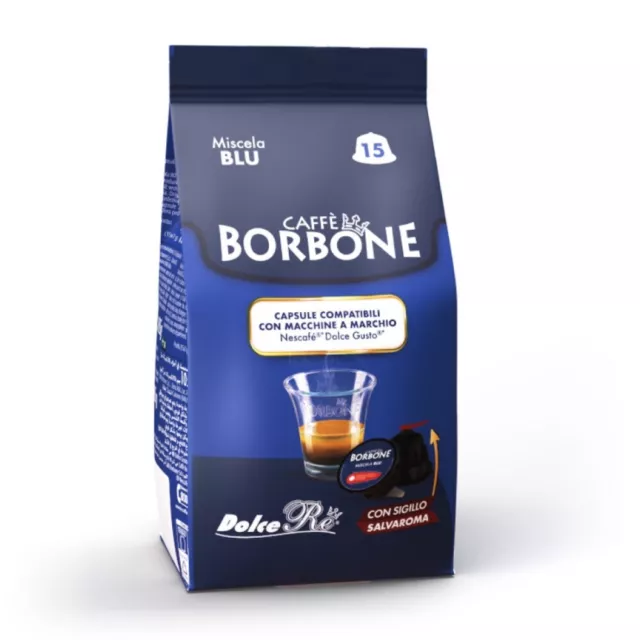 Caffè Borbone DolceRe Miscela Blu 15 Capsule compatibili Dolce Gusto