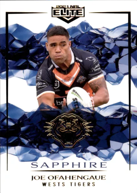 2021 Nrl Tla Elite - Mojo Sapphire Ms142 Joe Ofahengaue Wests Tigers #09/23