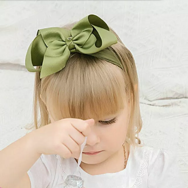 Baby Toddler Girls Kids Bow Knot Hair Band Cute Newborn Turban Elastic Head wrap 3