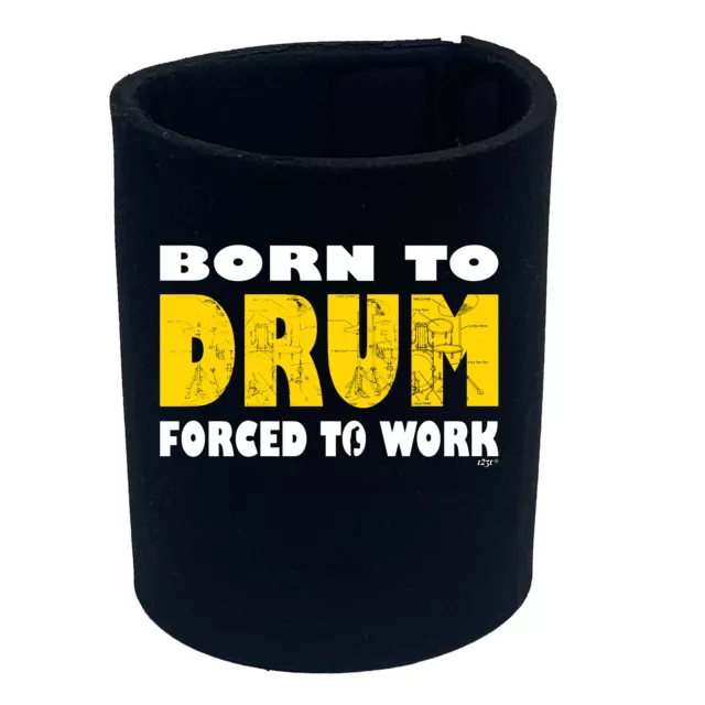 Porta stubby regalo Born To Drum batterista musica divertente lattina stubbie novità