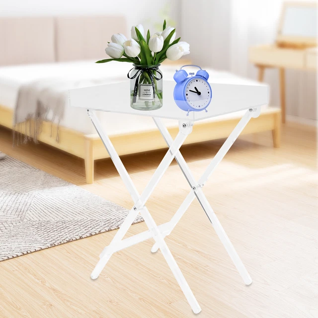 ACRYLIC FOLDING TRAY Table Clear Acrylic Side End Table Square Coffee