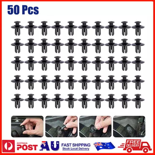 50x Car Body Trim Clips Retainer Rivets Screw Panel Push Fastener Bumper Auto oc