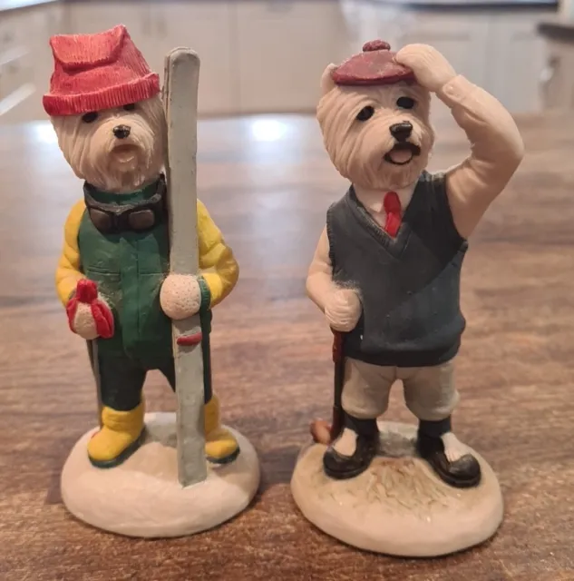 Robert Harrop Country Companions Westie WEST HIGHLAND TERRIER GOLF & SKI FIGURES