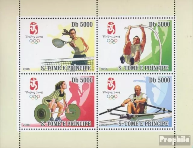 Sao TomE E PrincipE 3412-3415 Minifoglio (completa. edizione) MNH 2008 Olympics