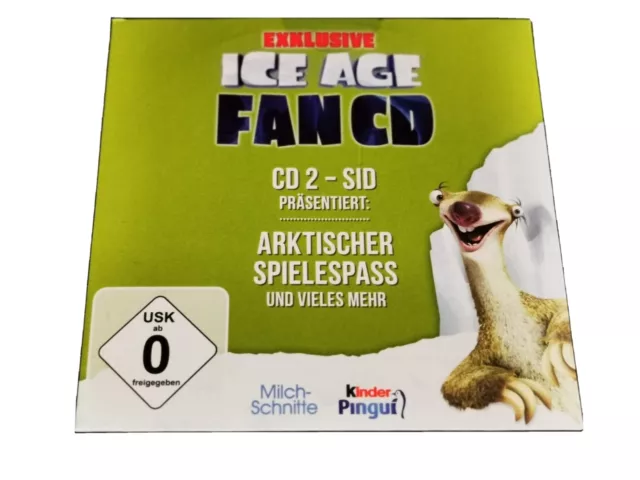 Exklusive Ice Age Fan Cd - Cd2 Sid - Arktischer Spielespass Und Vieles Mehr!