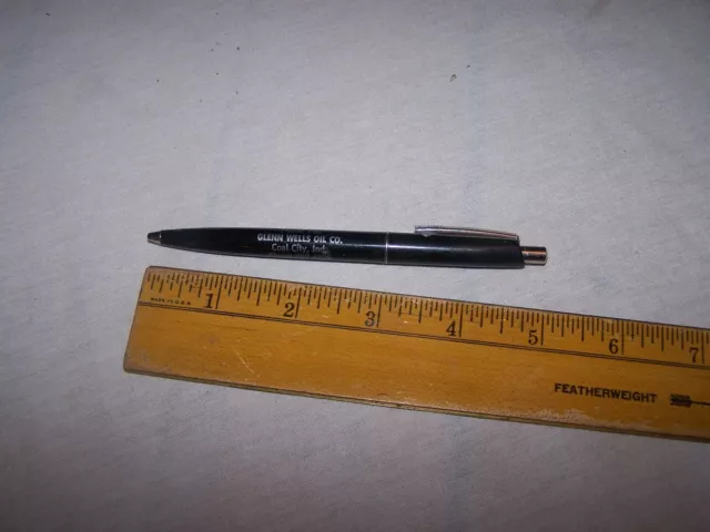 Vintage GLENN WELLS OIL CO Ball Point Pen  COAL CITY INDIANA