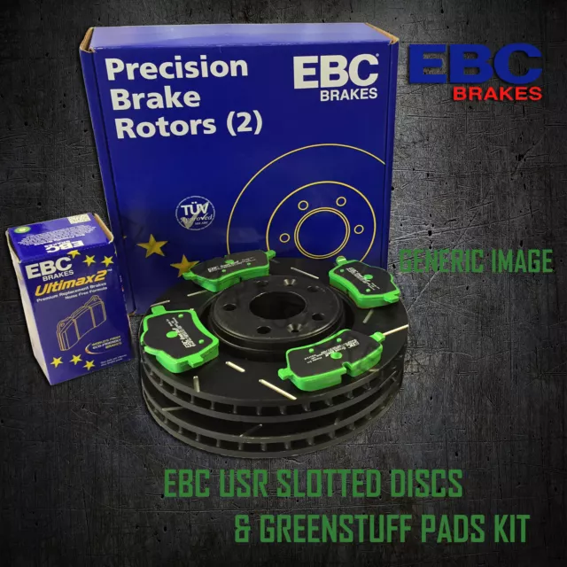 NEW EBC 272mm REAR USR SLOTTED BRAKE DISCS AND GREENSTUFF PADS KIT PD06KR332