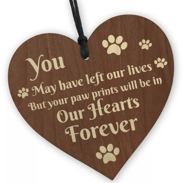 Memorial Sign For Dog Pet Cat Wooden Heart In Memory Plaque Dog Memorial Gift