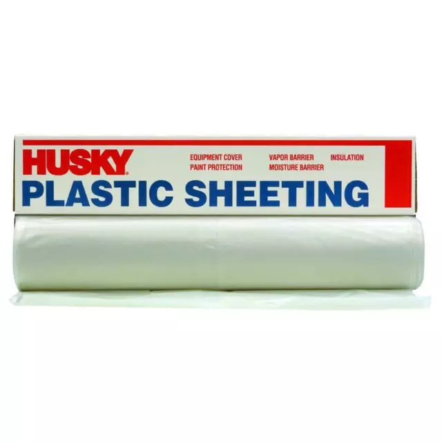 Plastic Sheeting 20 ft. x 200 ft. Clear 2 Mil Vapor Moisture Barrier Drop Cloth