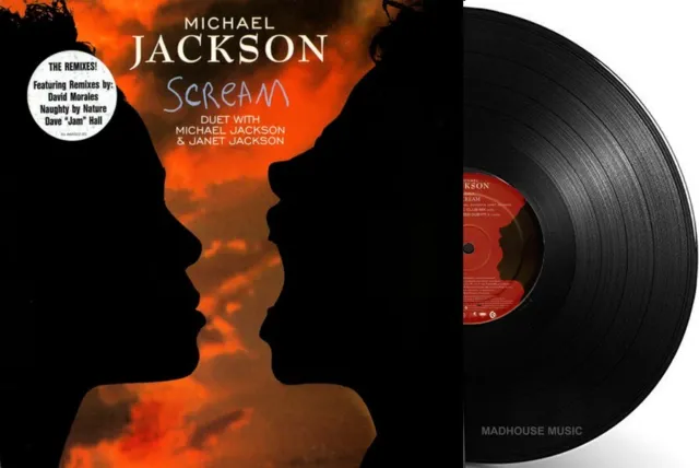 MICHAEL JACKSON 12" Scream w/ JANET JACKSON The REMIXES EU VINYL 6 Trk. UNPLAYED