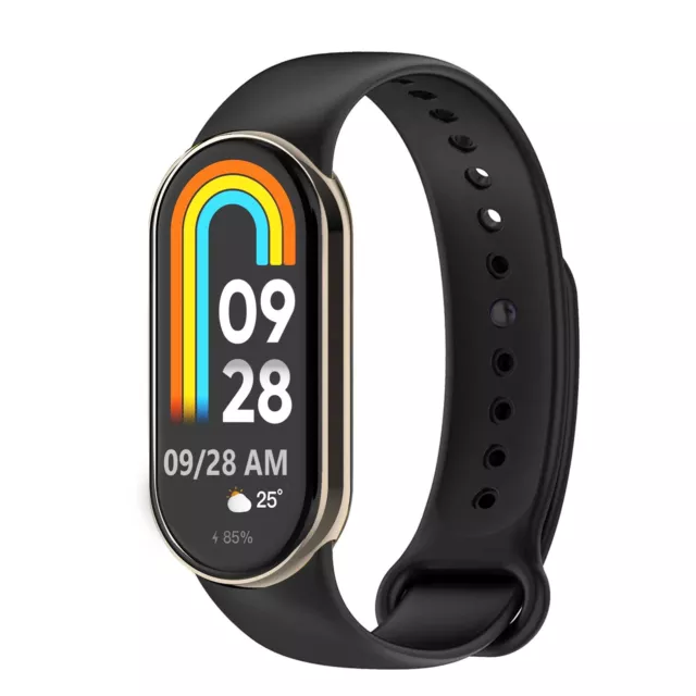 Ersatzarmband für Xiaomi Mi Band 8, Scwarz, weich, flexibel, Sport