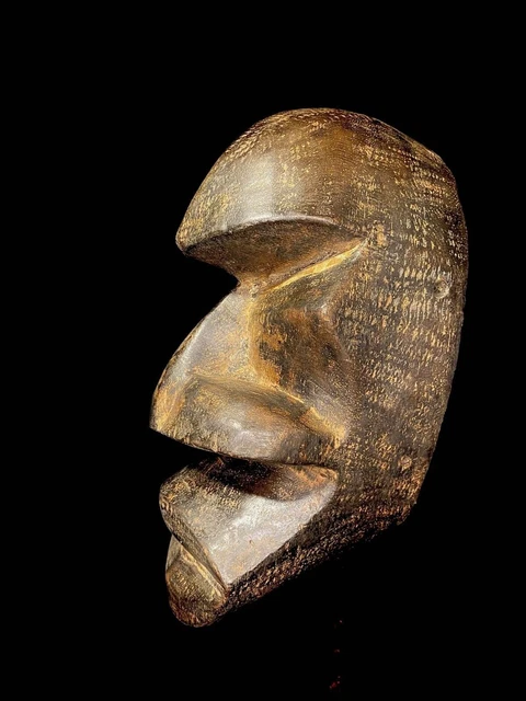 Maschera facciale tribale africana in legno intagliato a mano arte da...