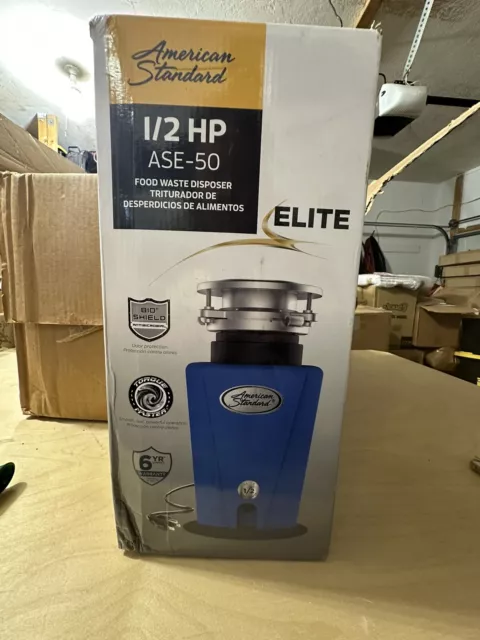 American Standard Garbage Disposal 1/2 HP Model ASE-50 Elite Brand New In Box