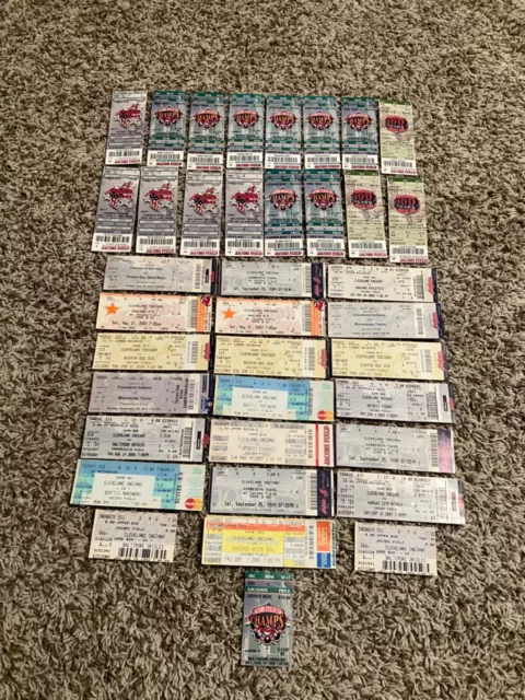 Cleveland Indians Baseball 1997 - 2011 Ticket Stubs 38 Jacobs Field Champs