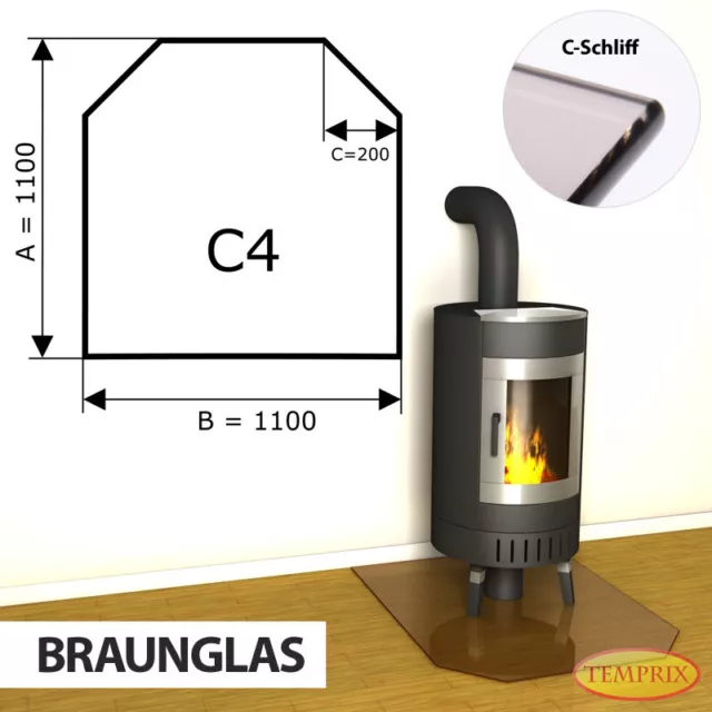 Estufa Placa de Fondo Cristal Protección Chispas Plancha Horno Del Suelo -