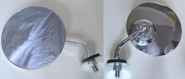 Lucas Stile 406 Auto D'Epoca Cromato Porta/Specchietto Laterale (SX) Con Vetro