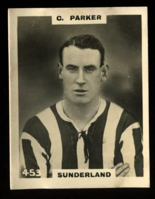 Tobacco Card, Pinnace, FOOTBALLERS, 1922, KF Type 2, C Parker, Sunderland, #453a