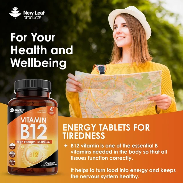 VITAMIN B12 HIGH Strength Tablets 1000Mcg Vegan B12 Vitamin